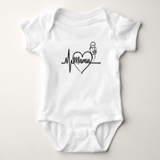 Mama's Love: A Heartbeat That Lasts Forever Baby Bodysuit