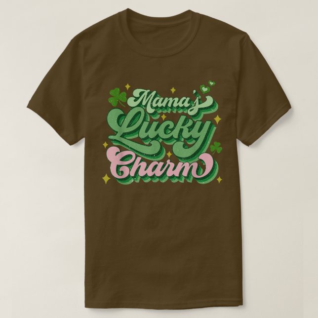 Mama's Lucky Sharm  Women Retro St Patricks Day Gr T-Shirt (Design Front)