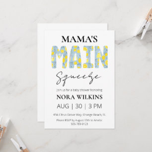 Mama's main squeeze citrus baby shower invitation