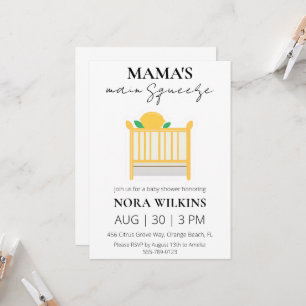 Mama's main squeeze citrus baby shower invitation