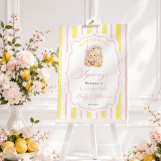 Mama's Main Squeeze Cute Lemon Baby Shower Foam Board