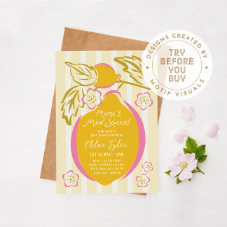 Mama's Main Squeeze Lemon Baby Shower Invitation