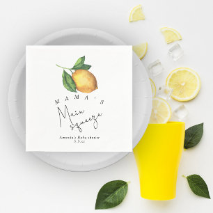 Mama's main squeeze Lemon baby shower Napkins