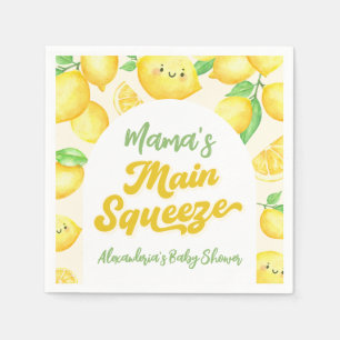 Mama's Main Squeeze Lemon Baby Shower Napkins