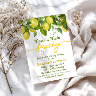 Mama's Main Squeeze Lemon Baby Shower Shower Invitation