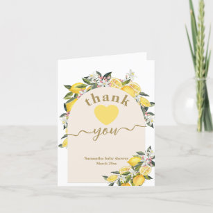  Mama's Main Squeeze Lemon Baby Shower Thank You Card
