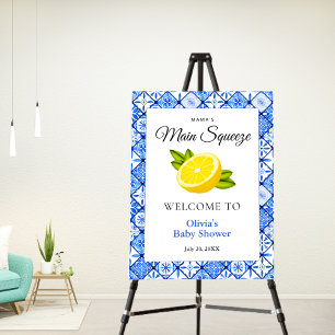 Mama's Main Squeeze Lemon Baby Shower Welcome  Foam Board