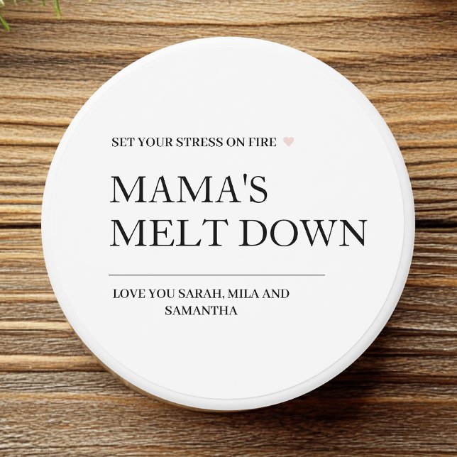 "Mama's Meltdown –Fun & Playful Mother’s Day Gift Mini Candle Favors (Creator Uploaded)