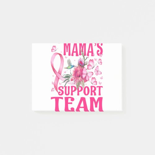 Mamas Support Team Hummingbird Breast Cancer Post_it Notes