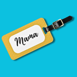 Mama's Travel Luggage Tag Yellow