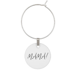 Mama's Wine Glass Charm