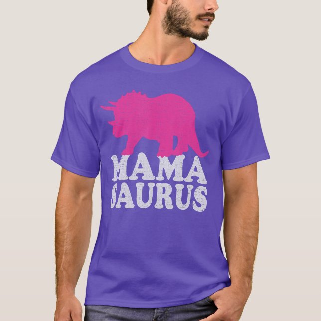 MAMASAURUS Cutericeratops Dinosaur Mom friends T-Shirt (Front)