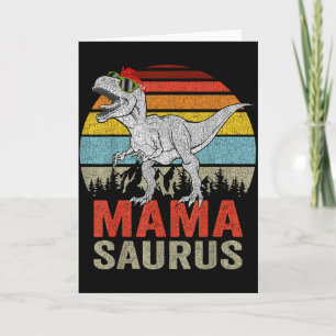 Mamasaurus Dinosaur Mama Saurus T Rex Funny Family Card