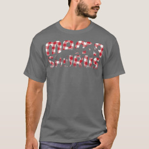 Mamasaurus Dinosaur Skeleton Buffalo Plaid Mama Sa T-Shirt
