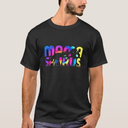 Mamasaurus Dinosaur Tie Dye Mama Saurus Mothers D T_Shirt