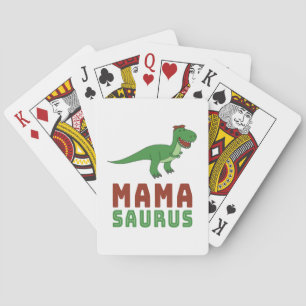 Mamasaurus Dinosaur Tyrannosaurus Rex Mothers Day Poker Cards