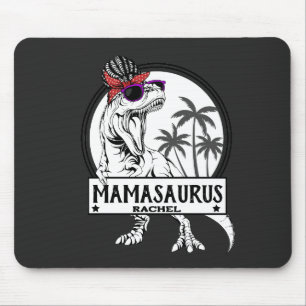 Mamasaurus Mom T rex Dino Funny Custom Name Mouse Pad