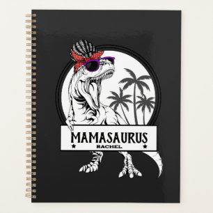 Mamasaurus Mom T rex Dino Funny Custom Name Planner