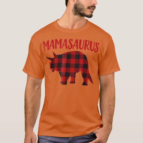 Mamasaurus  Plaid riceratops Matching Family Gifts T_Shirt