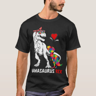 Mamasaurus Rex Autism Awareness Autistic Kids Moth T-Shirt