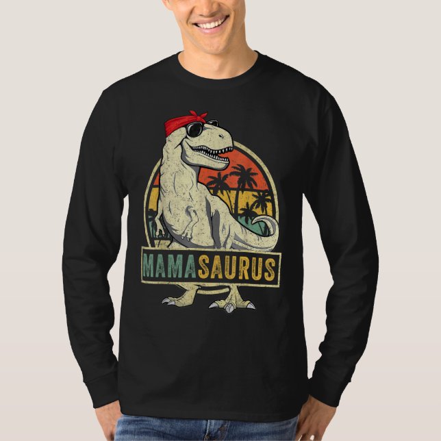 Mamasaurus Rex Dinosaur Mama Saurus Family Matchin T-Shirt (Front)