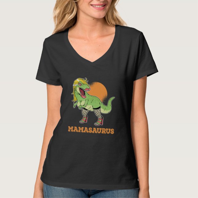 Mamasaurus Rex Mom Dinosaur Mama Saurus Mami 3 T-Shirt (Front)