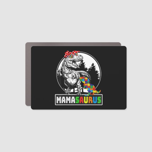 Mamasaurus T rex Dinosaur Clothing Gifts. Funny Ma Car Magnet (Front)