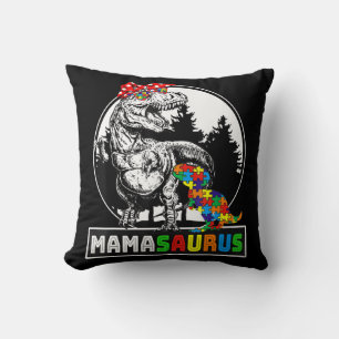 Mamasaurus T rex Dinosaur Clothing Gifts. Funny Ma Throw Pillow