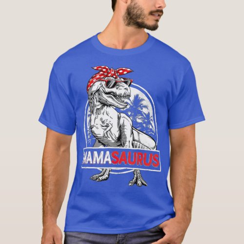 Mamasaurus T rex Dinosaur Funny Mama Saurus Family T_Shirt