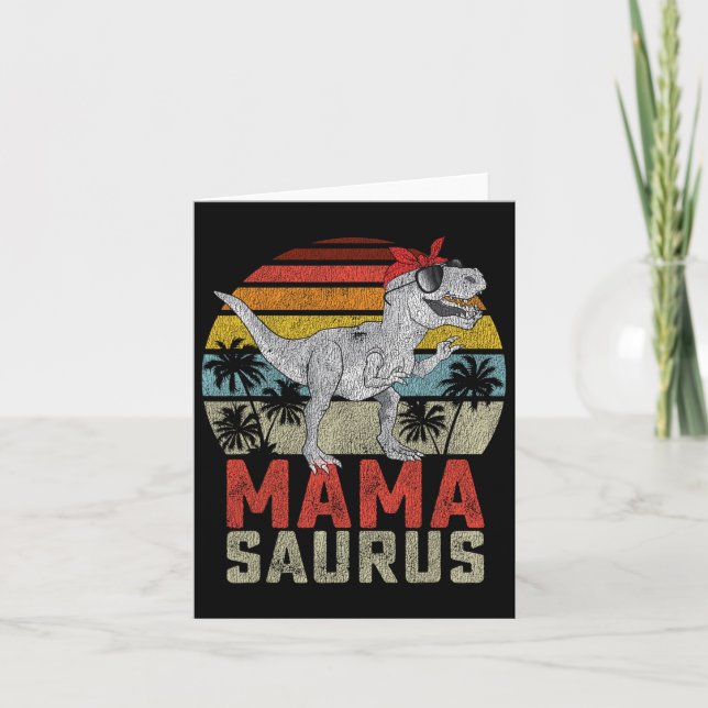 Mamasaurus T Rex Dinosaur Mama Saurus Family Match Card (Front)