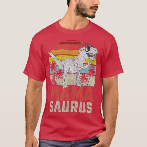 Mamasaurus T Rex Dinosaur Mama Saurus Family Match T_Shirt