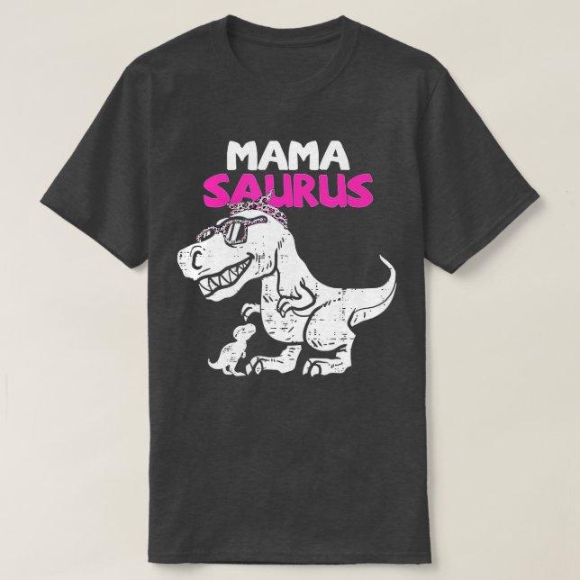 Mamasaurus T Rex Dinosaur Mama Saurus Family Mothe T-Shirt (Design Front)