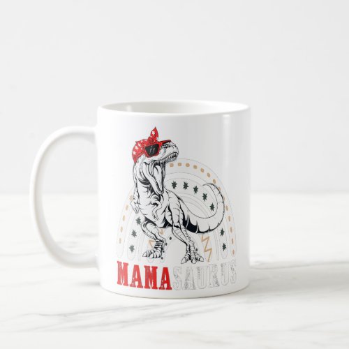 Mamasaurus T Rex Dinosaur Mama Saurus Rainbow Matc Coffee Mug