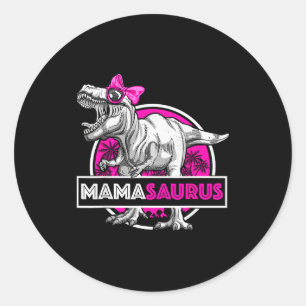 Mamasaurus T-rex Matching Funny Mother Saurus Dino Classic Round Sticker