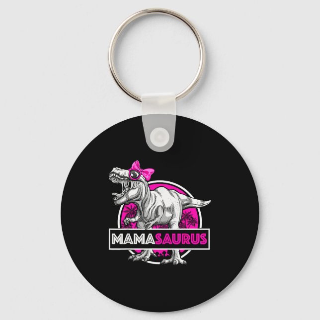 Mamasaurus T-rex Matching Funny Mother Saurus Dino Keychain (Front)