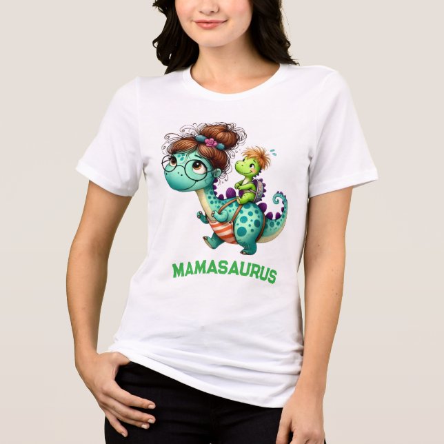 Mamasaurus  Tri-Blend shirt (Front)
