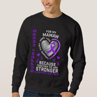 Mamaw Alzheimers Awareness Supporter Products Purp Sweatshirt