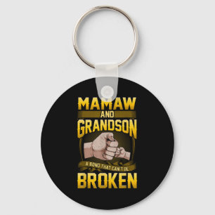 Mamaw And Grandson A Bond That Can't Be Broken Shi Keychain