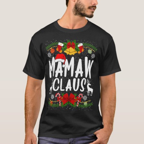 Mamaw Claus Christmas ornament pattern Hat Santa F T_Shirt