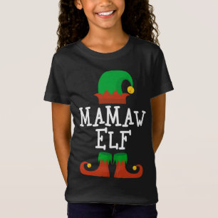 Mamaw Elf Christmas Matching Family Funny Pajama P T-Shirt