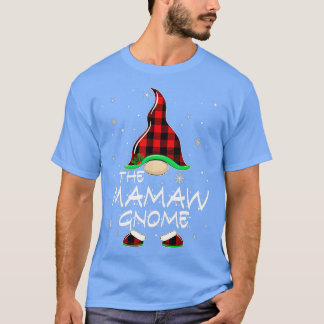 Mamaw Gnome Buffalo Plaid Matching Family Christma T-Shirt
