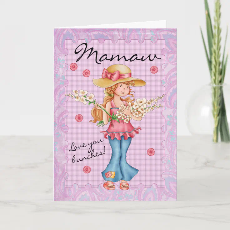 Mamaw, Mother's Day Card Love You Bunches! Zazzle
