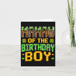 Mamaw Of The Birthday Boy Video Gamer Birthday Par Card