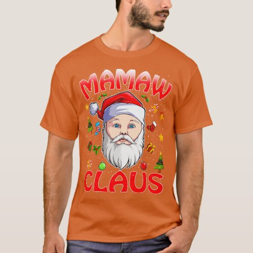 Mamaw Santa Claus Christmas Matching Costume T_Shirt