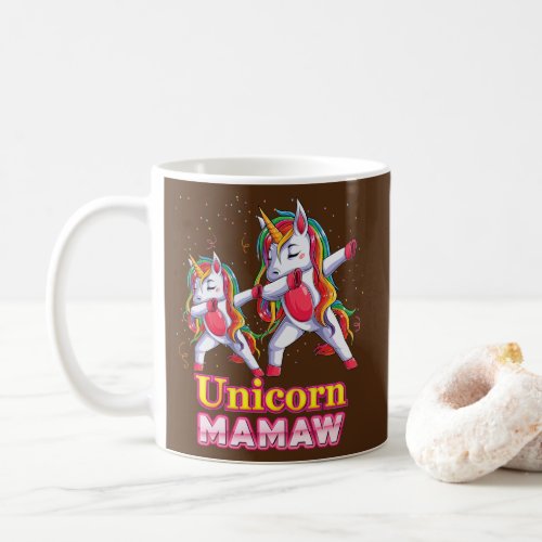 Mamaw Unicorn Dabbing Magical Family Matching Coffee Mug