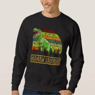 Mamawsaurus Rex Dinosaur Mamaw Saurus Family Match Sweatshirt