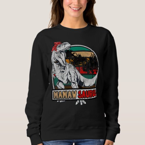 Mamawsaurus Rex Dinosaur Mamaw Saurus Family Match Sweatshirt