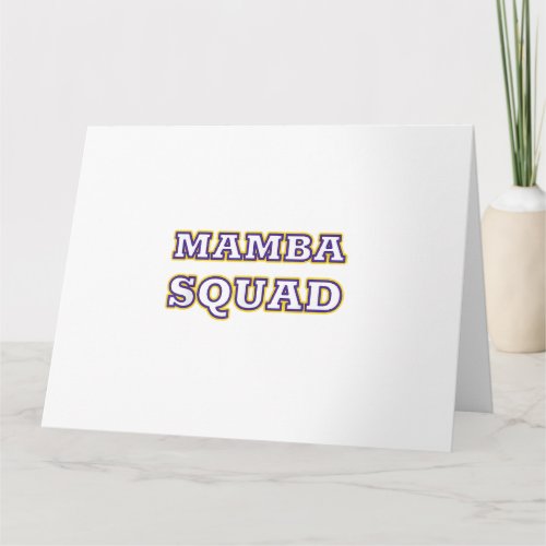 Mamba Squad funny Clothing for Snake Lover Card