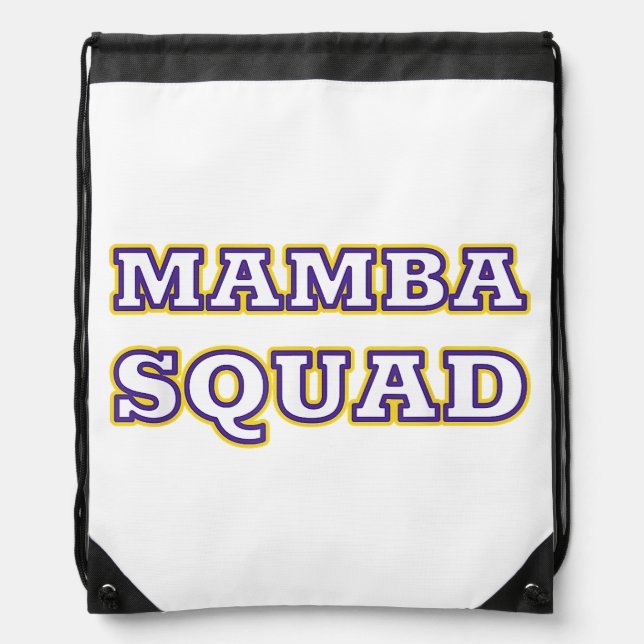 Mamba Squad funny Clothing for Snake Lover Drawstring Bag (Front)