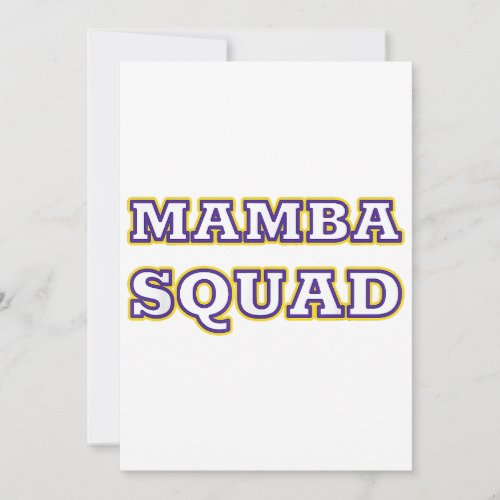 Mamba Squad funny Clothing for Snake Lover Invitation